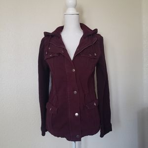 Burgandy utility jacket